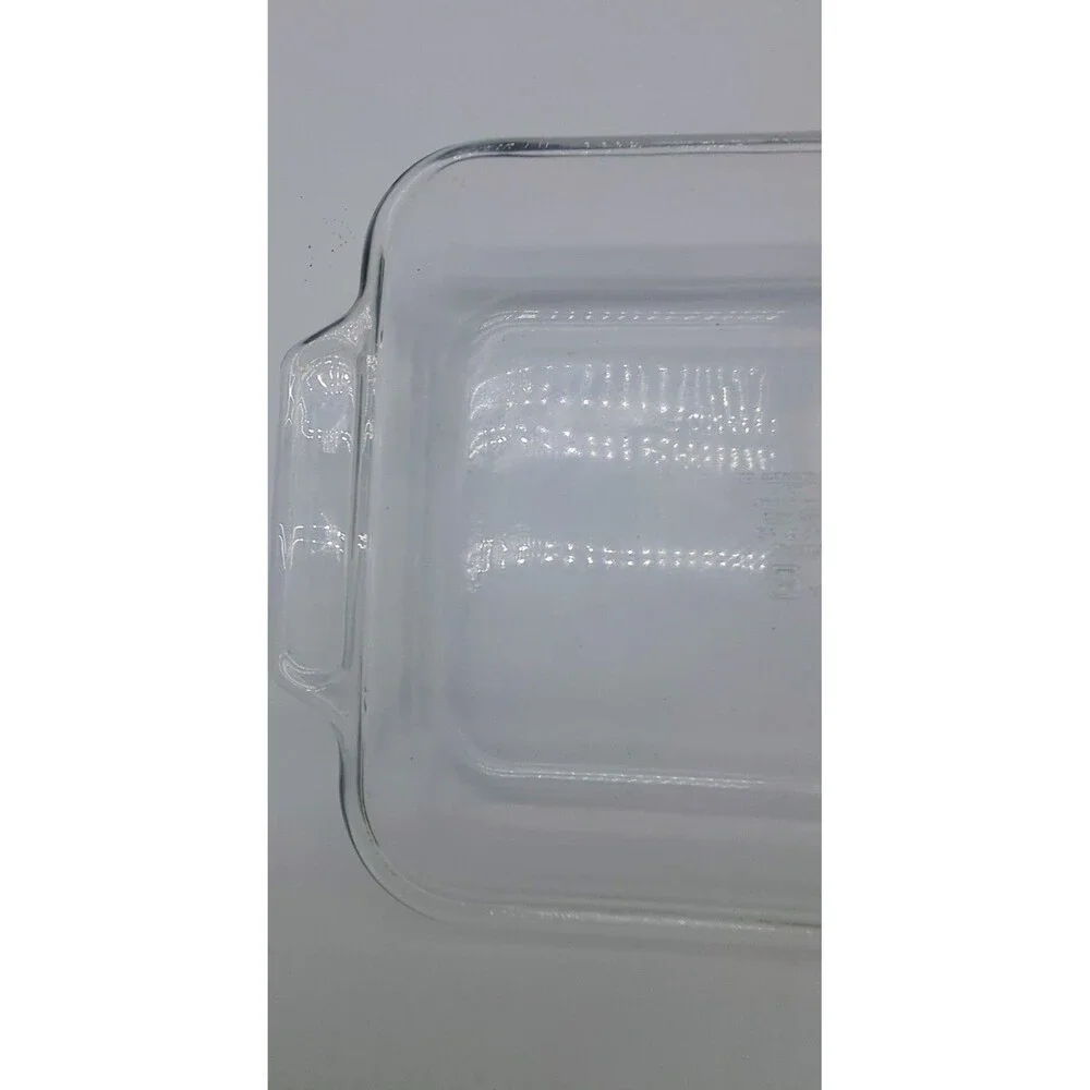 Vtg Anchor Hocking 2 Qt Glass Ovenware Casserole Baking Dish 8x11.5x2 With Lid